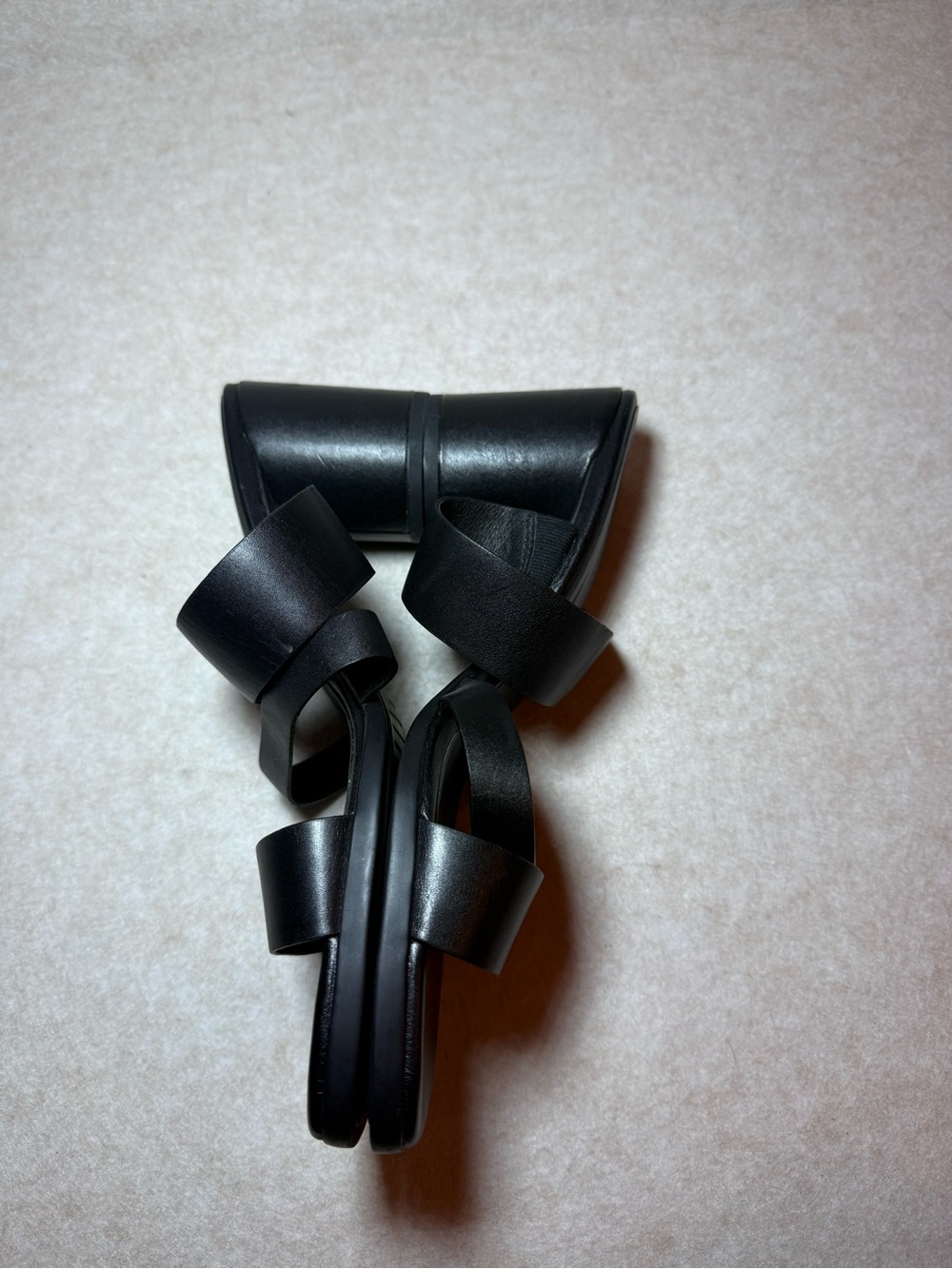 ECCO Black Leather Shape 65 Block
Heel Strappy Sandal Heels Size US 8/8.5 - Picture 4 of 8